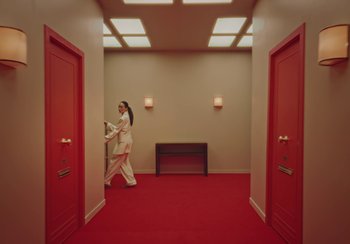 Movie still from “H&M - House of Members” (2023) – Wide shot, High angle