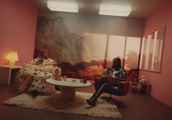 Movie still from “H&M - House of Members” (2023) – Wide shot, High angle