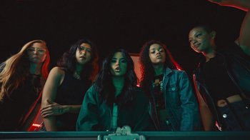 Movie still from “Facebook - Self Care with Becky G” (2021) – Medium shot, Low angle