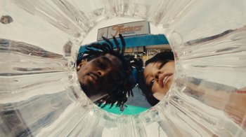 Movie still from “Facebook - Self Care with Becky G” (2021) – Extreme Close Up shot, Low angle