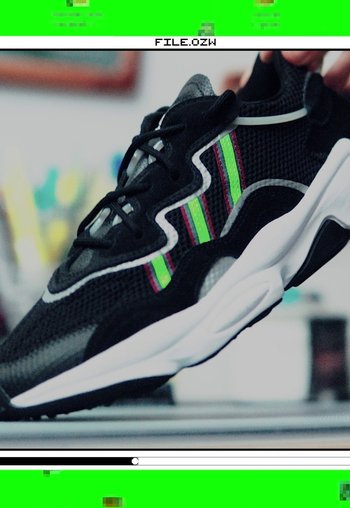 Movie still from “adidas Originals - Powered by the Past” (2020) – Extreme Close Up shot, Overhead angle