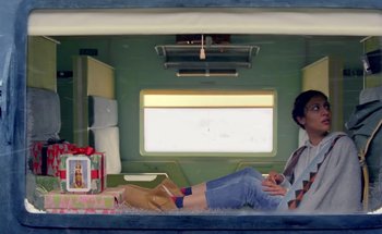 Movie still from “H&M - Come Together: A Fashion Picture in Motion” (2016) – Medium shot, Low angle