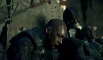 Movie still from “Halo 3 - Believe” (2007) – Close Up shot, Overhead angle
