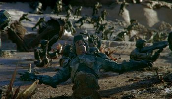 Movie still from “Halo 3 - Believe” (2007) – Wide shot, High angle