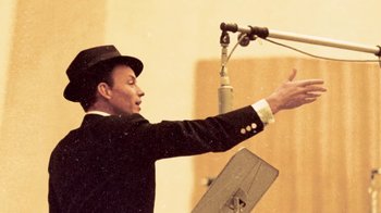 Movie still from “Ultimate Sinatra - Frank Sinatra's 100th Birthday” (2015) – Medium shot, Low angle