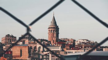 Movie still from “Leonardo Dalessandri - Watchtower of Turkey” (2014) – Extreme Wide shot, Low angle