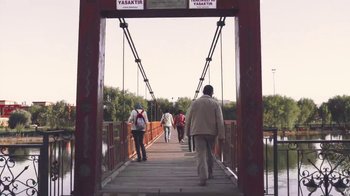 Movie still from “Leonardo Dalessandri - Watchtower of Turkey” (2014) – Wide shot, Low angle