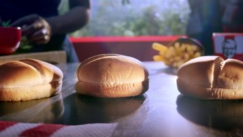 Movie still from “KFC - Crunch Collective” (2023) – Extreme Close Up shot, Overhead angle