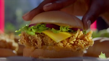Movie still from “KFC - Crunch Collective” (2023) – Extreme Close Up shot, Overhead angle