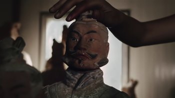 Movie still from “Leonardo Dalessandri - Watchtower of China” (2022) – Extreme Close Up shot, Low angle