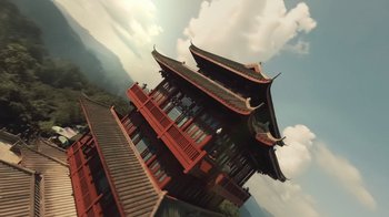 Movie still from “Leonardo Dalessandri - Watchtower of China” (2022) – Extreme Wide shot, Overhead angle