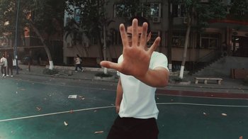 Movie still from “Leonardo Dalessandri - Watchtower of China” (2022) – Medium shot, Low angle