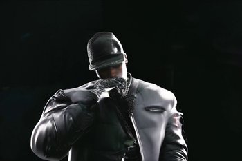 Movie still from “Alpha Industries - Made for Heroes, Worn by Icons” (2024) – Medium shot, Low angle