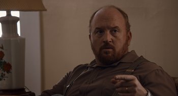 Movie still from “Trumbo” (2015), directed by Jay Roach – Louis c; Close Up shot, Over the shoulder angle