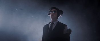 Movie still from “Squarespace - The Singularity” (2023) – Medium shot, Low angle