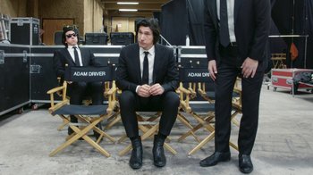 Movie still from “Squarespace - The Singularity (Backstage)” (2023) – Wide shot, High angle
