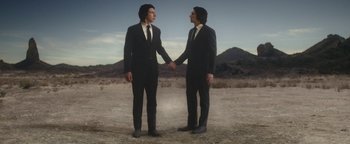 Movie still from “Squarespace - The Singularity (Hug)” (2023) – Medium shot, Low angle