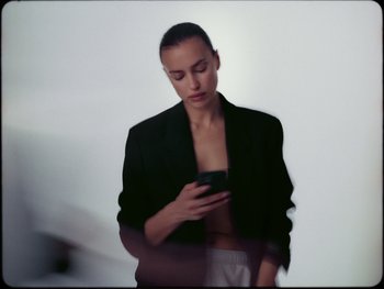 Movie still from “Aritzia - Sweatfleece” (2024) – Medium shot, Low angle