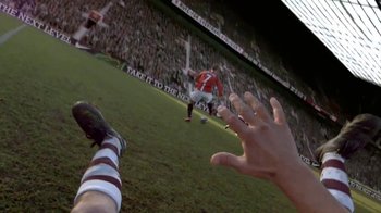 Movie still from “Nike - Take It To The Next Level” (2009) – Extreme Close Up shot, High angle