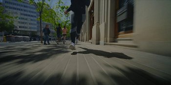 Movie still from “Adidas - Feel the Boost” (2019) – Wide shot, Low angle