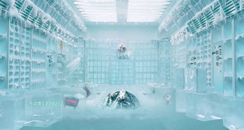 Movie still from “Nike - More Than Warmth” (2023) – Extreme Wide shot, High angle