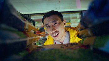 Movie still from “Flybuys - Give a Flybuys” (2021) – Close Up shot, Low angle