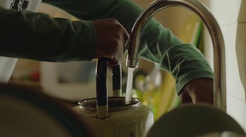 Movie still from “Omeleto - FESTIVAL OF SLAPS” (2023) – Extreme Close Up shot, Low angle