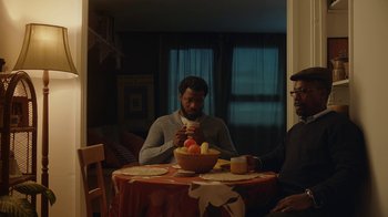 Movie still from “Omeleto - FESTIVAL OF SLAPS” (2023) – Medium shot, Over the shoulder angle