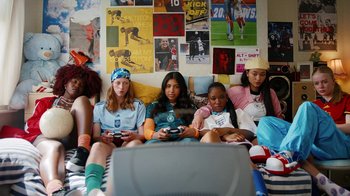 Movie still from “Sports Direct - Women's Euro” (2022) – Wide shot, High angle