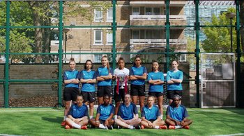 Movie still from “Sports Direct - Women's Euro” (2022) – Wide shot, High angle