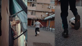 Movie still from “Nike - The Ball Makes Us More” (2018) – Wide shot, Low angle