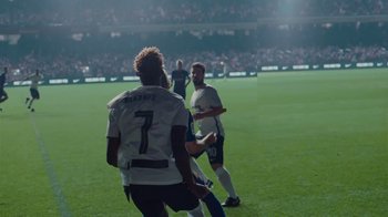 Movie still from “Nike - The Ball Makes Us More” (2018) – Wide shot, Over the shoulder angle