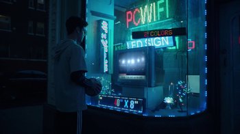 Movie still from “Adidas - Imagination” (2017) – Wide shot, Low angle