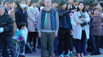 Movie still from “Hiroshi Kondo - The Others” (2016) – Wide shot, High angle
