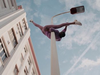 Movie still from “Nike - A Feel For Every You” (2023) – Wide shot, Low angle