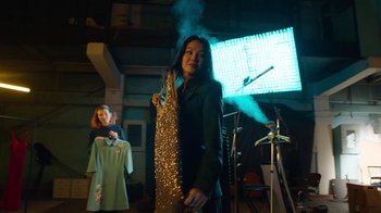 Movie still from “Exeed Rx - Aruzhan Jazilbekova” (2024) – Medium shot, Low angle