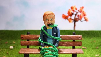 Movie still from “Trent Shy - Litterbug” (2019) – Extreme Close Up shot, Low angle