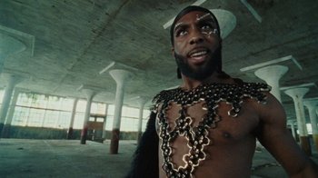 Movie still from “Abby T - Legos ft. Rodney Chrome” (2021), directed by Henry DaCosta – Close Up shot, Low angle