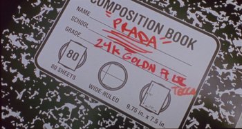 Movie still from “24kGoldn & Lil Tecca - Prada” (2021), directed by John Tashiro – Extreme Close Up shot, Overhead angle