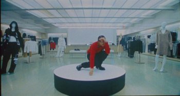 Movie still from “24kGoldn & Lil Tecca - Prada” (2021), directed by John Tashiro – Wide shot, High angle