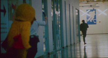 Movie still from “24kGoldn & Lil Tecca - Prada” (2021), directed by John Tashiro – Wide shot, High angle