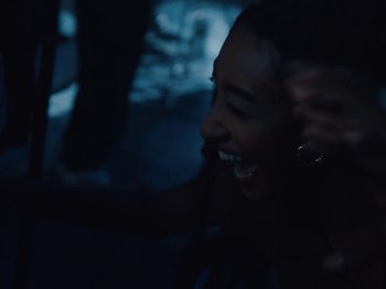 Movie still from “Earth, Wind & Fire - You Want My Love” (2021), directed by Andrew Litten – Close Up shot, Over the shoulder angle