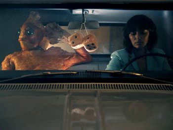 Movie still from “Blue Wilson - Underwater Dance” (2021), directed by Gabriel Jace Long – Medium shot, Low angle