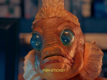 Movie still from “Blue Wilson - Underwater Dance” (2021), directed by Gabriel Jace Long – Extreme Close Up shot, High angle