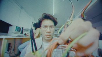 Movie still from “Darryl Kissick - Just A Dream” (2021), directed by Ft. Langley – Extreme Close Up shot, Low angle