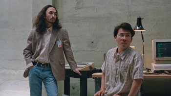 Movie still from “Darryl Kissick - Just A Dream” (2021), directed by Ft. Langley – Medium shot, Low angle