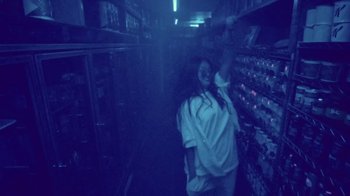Movie still from “Park Hye Jin - Let’s Sing Let’s Dance” (2021), directed by Kevin Lombardo – Wide shot, Low angle