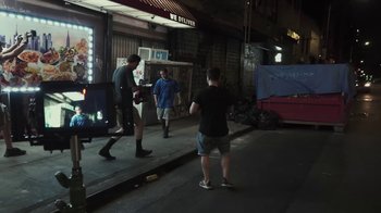 Movie still from “Park Hye Jin - Let’s Sing Let’s Dance” (2021), directed by Kevin Lombardo – Wide shot, Over the shoulder angle