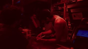 Movie still from “Park Hye Jin - Let’s Sing Let’s Dance” (2021), directed by Kevin Lombardo – Medium shot, Low angle