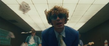 Movie still from “Almost Monday - Cool Enough” (2021), directed by Nico Poalillo – Close Up shot, Over the shoulder angle